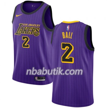 NBA Mænd Trøje Los Angeles Lakers Lonzo Ball 2 2018-19 Nike City Edition Lilla Swingman